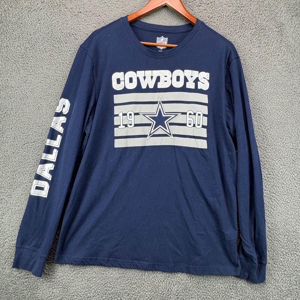 NFL‎ Dallas Cowboys Mens XL Long Sleeve Navy Blue Graphic T-Shirt 1960 Star Logo